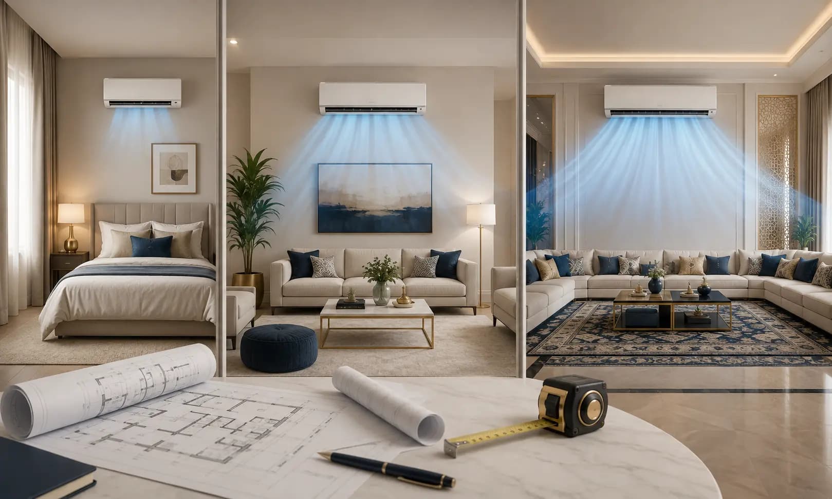 اختيار سعة المكيف حسب مساحة الغرفة