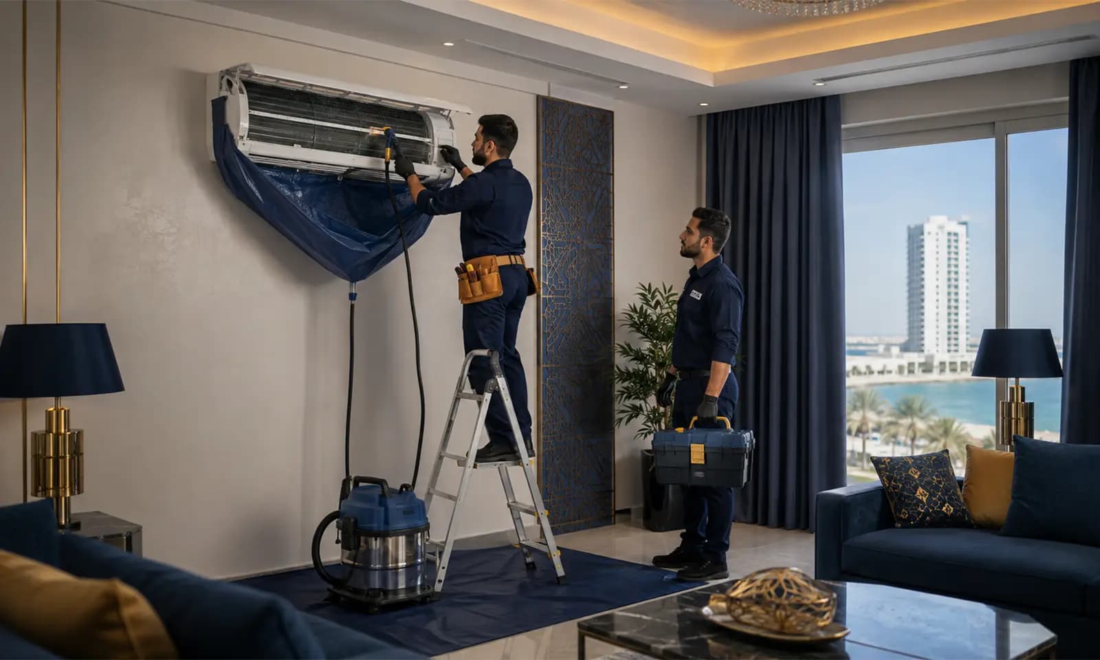 شركة تنظيف مكيفات بجدة: دليلك الشامل للتنظيف العميق، التعقيم، والصيانة الفورية